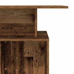 Berkfield Home Reception Desk Old Wood 100x40x104 cm Engineered Wood in Brown - Size: 100 x 40 x 104 cm - thumbnail 8