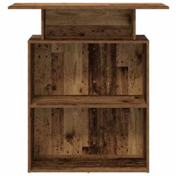 Berkfield Home Reception Desk Old Wood 100x40x104 cm Engineered Wood in Brown - Size: 100 x 40 x 104 cm - thumbnail 5