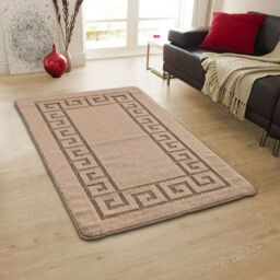 Smart Living Plain Heavy Duty Machine Washable Hallway Kitchen Non Slip Door Mat in Beige - Size: 80 cm x 300 cm - thumbnail 1