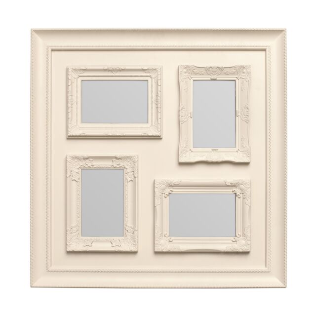 Orsina 4 Photo Cream Plastic Multi-Photo Frame, Elegant Picture Holder, Frame With Landscape & Portrait Orientation - image 1