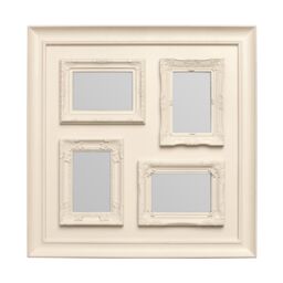 Orsina 4 Photo Cream Plastic Multi-Photo Frame, Elegant Picture Holder, Frame With Landscape & Portrait Orientation - thumbnail 1