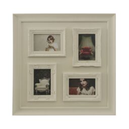 Orsina 4 Photo Cream Plastic Multi-Photo Frame, Elegant Picture Holder, Frame With Landscape & Portrait Orientation - thumbnail 2