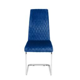 Cheshire Montero Elegant Velvet Cantilever Dining Chairs - Blue - Set of 4 - thumbnail 3