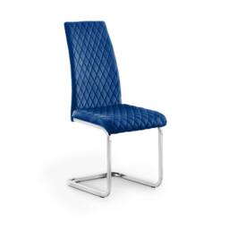 Cheshire Montero Elegant Velvet Cantilever Dining Chairs - Blue - Set of 4 - thumbnail 2