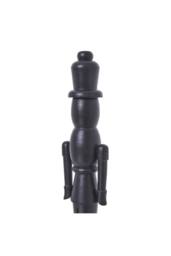 KDMD Minimalist Black Wooden Nutcracker Ornament for Holiday Decor - thumbnail 2