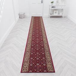 runrug Hallway Runner Rug - Non-Slip, Hardwearing, 5.4mm - Bidjar' in Red - Size: 66 cm x 390 cm - thumbnail 5