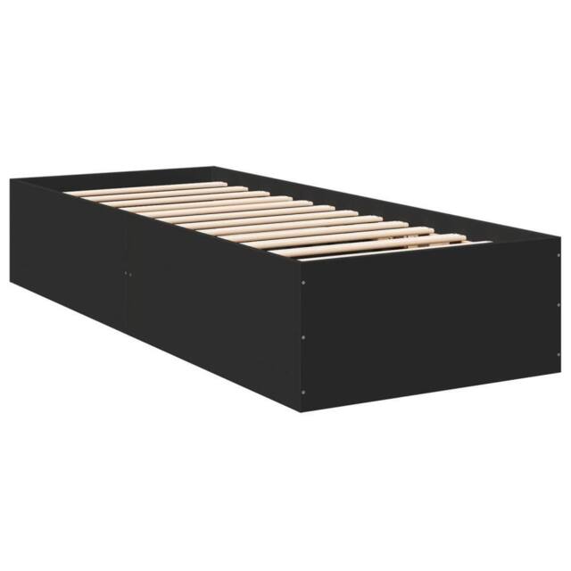 Berkfield Home Bed Frame without Mattress Black 90x190 cm Single - image 1