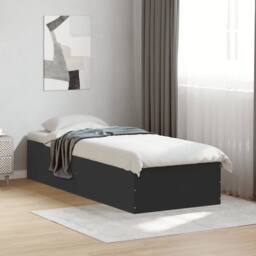 Berkfield Home Bed Frame without Mattress Black 90x190 cm Single - thumbnail 3