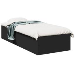 Berkfield Home Bed Frame without Mattress Black 90x190 cm Single - thumbnail 2