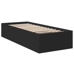 Berkfield Home Bed Frame without Mattress Black 90x190 cm Single - thumbnail 1
