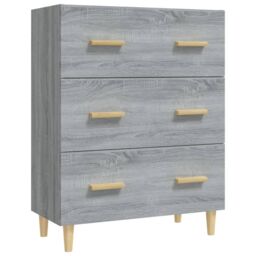 Berkfield Home Sideboard Grey Sonoma 70x34x90 cm Engineered Wood - Size: 70 x 34 x 90 cm - thumbnail 2