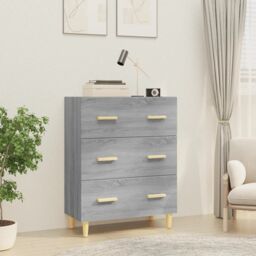 Berkfield Home Sideboard Grey Sonoma 70x34x90 cm Engineered Wood - Size: 70 x 34 x 90 cm - thumbnail 1