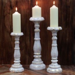 KDMD Small Candle Stand - White Gold - thumbnail 4