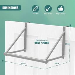 NESTLUNE Clothes Rail Drying Rack Organiser Rod in Silver - thumbnail 2