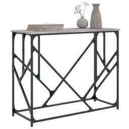 Berkfield Home Console Table Grey Sonoma 100x40x80 cm Engineered Wood - Size: 100 x 40 x 80 cm - thumbnail 3