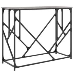 Berkfield Home Console Table Grey Sonoma 100x40x80 cm Engineered Wood - Size: 100 x 40 x 80 cm - thumbnail 6