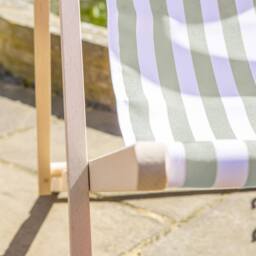 Harbour Housewares Folding Wooden Deck Chairs - Pack of 4 in Grey - thumbnail 6