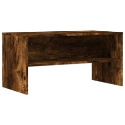 Berkfield Home TV Cabinet Smoked Oak 80x40x40 cm Engineered Wood in Brown - Size: 80 x 40 x 40 cm - thumbnail 2