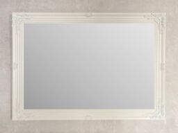 Downton Interiors Antique Style Extra Large White Wood Frame Wall Mirror 106cm x 75cm - Size: XL - thumbnail 4