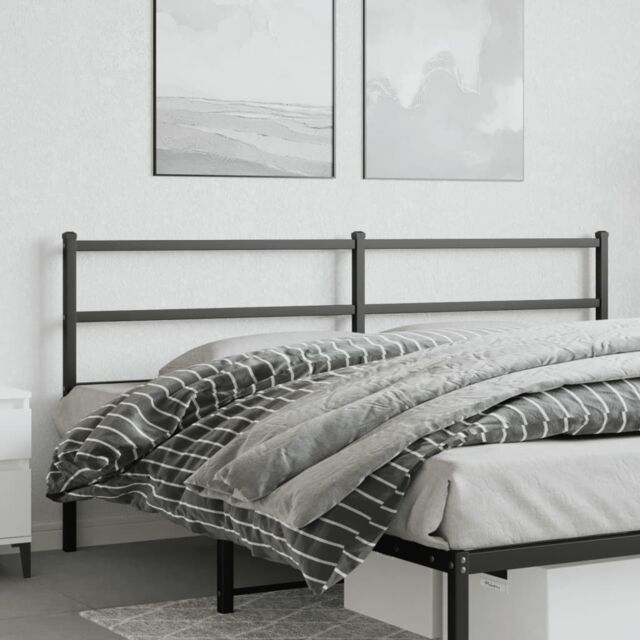 Berkfield Home Metal Headboard Black 193 cm - image 1