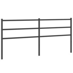 Berkfield Home Metal Headboard Black 193 cm - thumbnail 2