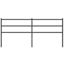 Berkfield Home Metal Headboard Black 193 cm - thumbnail 3