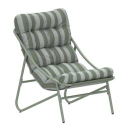 Charles Bentley Porto Green Stripe 2 Seater Bistro Set - thumbnail 6