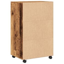 Berkfield Home Rolling¬†Cabinet Old Wood 55x40x91 cm Engineered Wood in Brown - Size: 55 x 40 x 91 cm - thumbnail 6