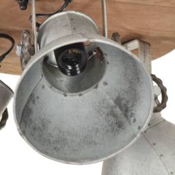 Berkfield Home Industrial Ceiling Lamp 25 W Silver 42x27cm E27 - Size: 42x27 cm - thumbnail 5