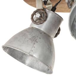 Berkfield Home Industrial Ceiling Lamp 25 W Silver 42x27cm E27 - Size: 42x27 cm - thumbnail 4
