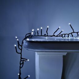 Samuel Alexander 480 LED 6.2m Premier Clusterbrights Indoor Outdoor Multifunction Mains Operated Christmas Cluster Lights with Timer in Cool White - thumbnail 2