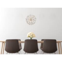 Netlighting Katrina Spherical Pendant Chrome K9 Crystals Smoke Colored 9x G9 3000K in Grey - thumbnail 5