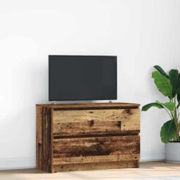 Berkfield Home TV Cabinet Old Wood 80x35x54 cm Engineered Wood in Brown - Size: 80 x 35 x 54 cm - thumbnail 1