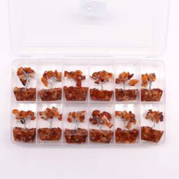 KDMD Mini Gemstone Tree On Orgonite Base - Carnelian (15 stones) in Orange - thumbnail 4