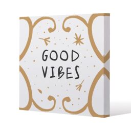 Benjamin Tate Design Good Vibes (Canvas Print) / 114 x 114 x 4cm in Natural - Size: 114 x 114 x 4 cm - thumbnail 1