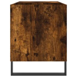 Berkfield Home Record Cabinet Smoked Oak 85x38x48 cm Engineered Wood in Brown - Size: 85 x 38 x 48 cm - thumbnail 5
