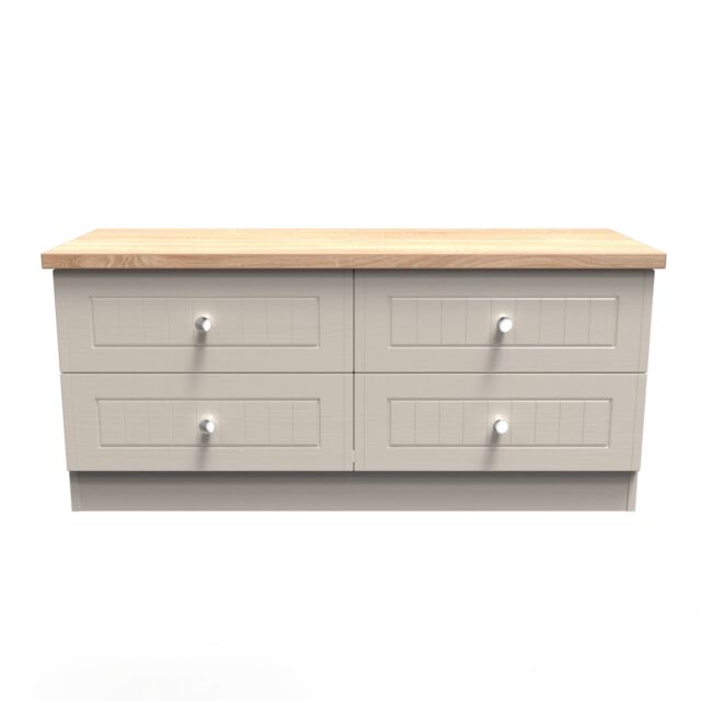 Ready Assembled 2 U Norton 4 Drawer Bed Box (Ready Assembled) in Taupe - Size: Small - image 1