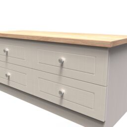 Ready Assembled 2 U Norton 4 Drawer Bed Box (Ready Assembled) in Taupe - Size: Small - thumbnail 4