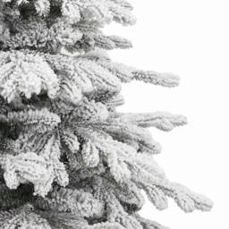 Berkfield Home Artificial Hinged Christmas Tree White 210 cm PE & PVC - thumbnail 9