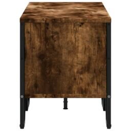 Berkfield Home TV Cabinet Smoked Oak 122x34x41 cm Engineered Wood in Brown - Size: 122 x 34 x 41 cm - thumbnail 5