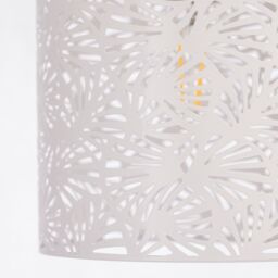 First Choice Lighting Set of 2 Maui - White Cut Out Metal Leaf Pendant Light Shades - thumbnail 3