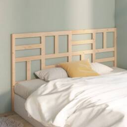 Berkfield Home Beautiful Bed Headboard 186x4x104 cm Solid Wood Pine in Tan - Size: 186 x 4 x 104 cm - thumbnail 2