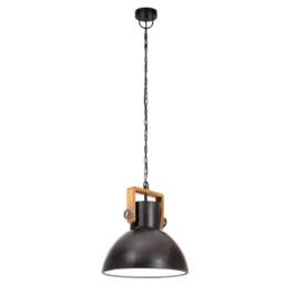 Berkfield Home Industrial Hanging Lamp 25 W Black Round 30 cm E27 - thumbnail 6