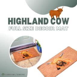 Marco Paul Orange Coir Highland Cow Nonslip Doormat 45x75cm - Size: Medium - thumbnail 4