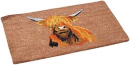 Marco Paul Orange Coir Highland Cow Nonslip Doormat 45x75cm - Size: Medium - thumbnail 3