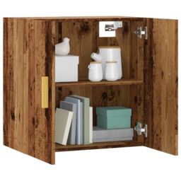Berkfield Home Wall Cabinet Old Wood 60x31x60 cm Engineered Wood in Brown - Size: 60 x 31 x 60 cm - thumbnail 1