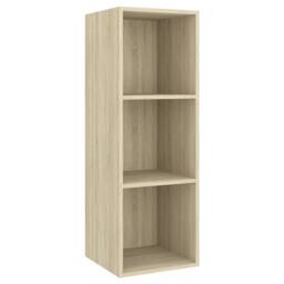 Berkfield Home Wall-mounted TV Cabinet Sonoma Oak 37x37x107 cm Engineered Wood in Light Brown - Size: 37 x 37 x 107 cm - thumbnail 1