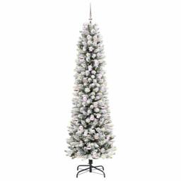 Berkfield Home Stunning Artificial Christmas Tree with 300 LEDs Green & white