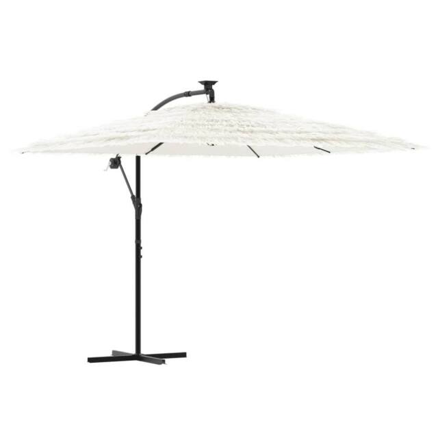 Berkfield Home Garden Parasol with Steel Pole White 269x269x235 cm - Size: 269 x 269 x 235 cm - image 1