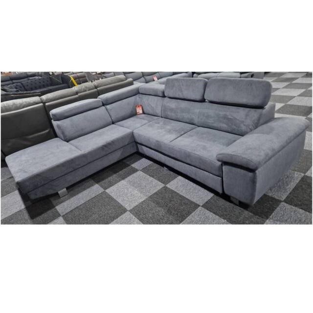 Furniture 786 Luton Sofabed Left Hand Facing Corner With Storage Box in Grey - image 1
